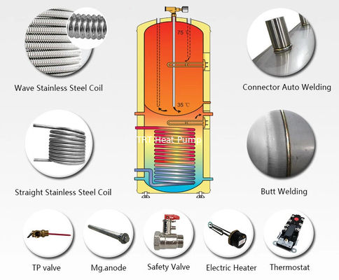 All kinds of Water Tank for Heat Pump, 304SUS, 316SUS, 2205 SUS duplex