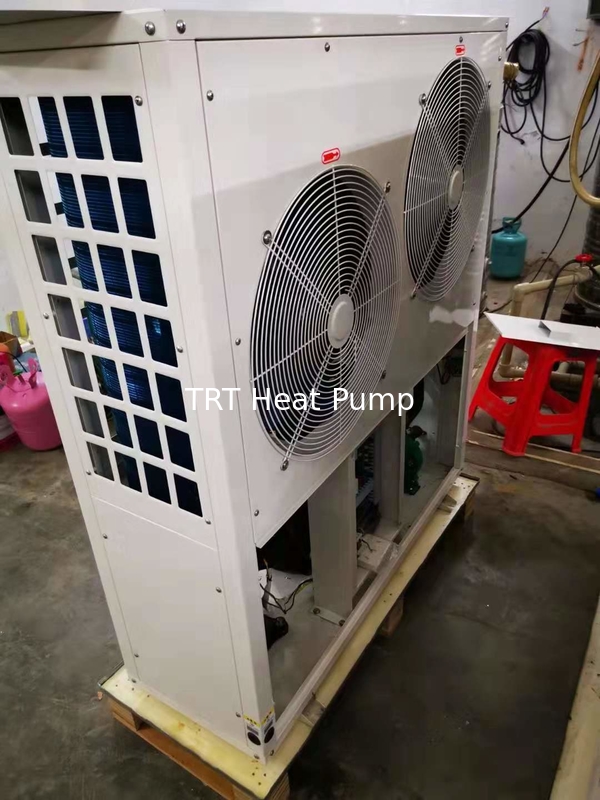 14 kW with 80 ℃ high temp water outlet , side-discharge fan； air source heat pump water heater