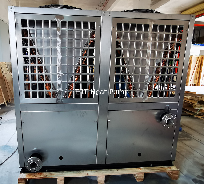 120 KW heating capacity High Temp Air source heat pump 75℃ hot water outlet