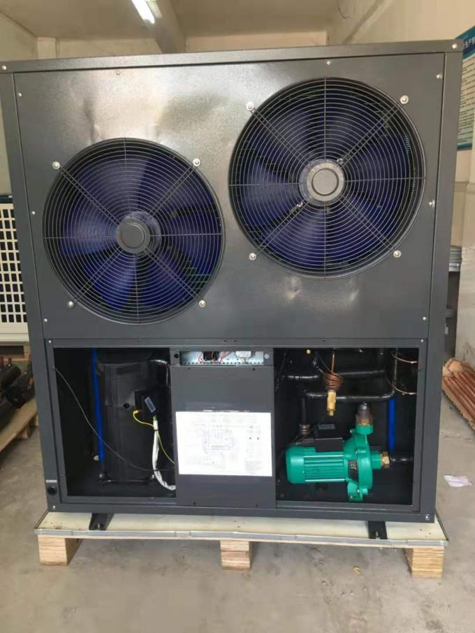 Horizontal fan 24 KW air source heat pump water heater; builtin water pump
